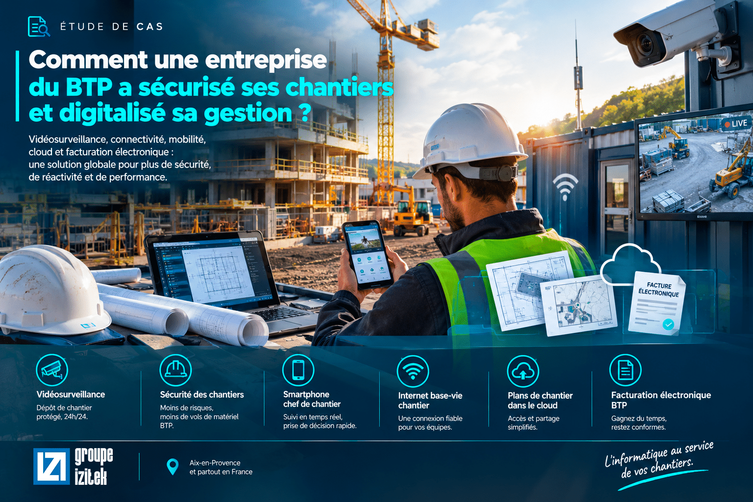 un homme qui travaille sur un chanier